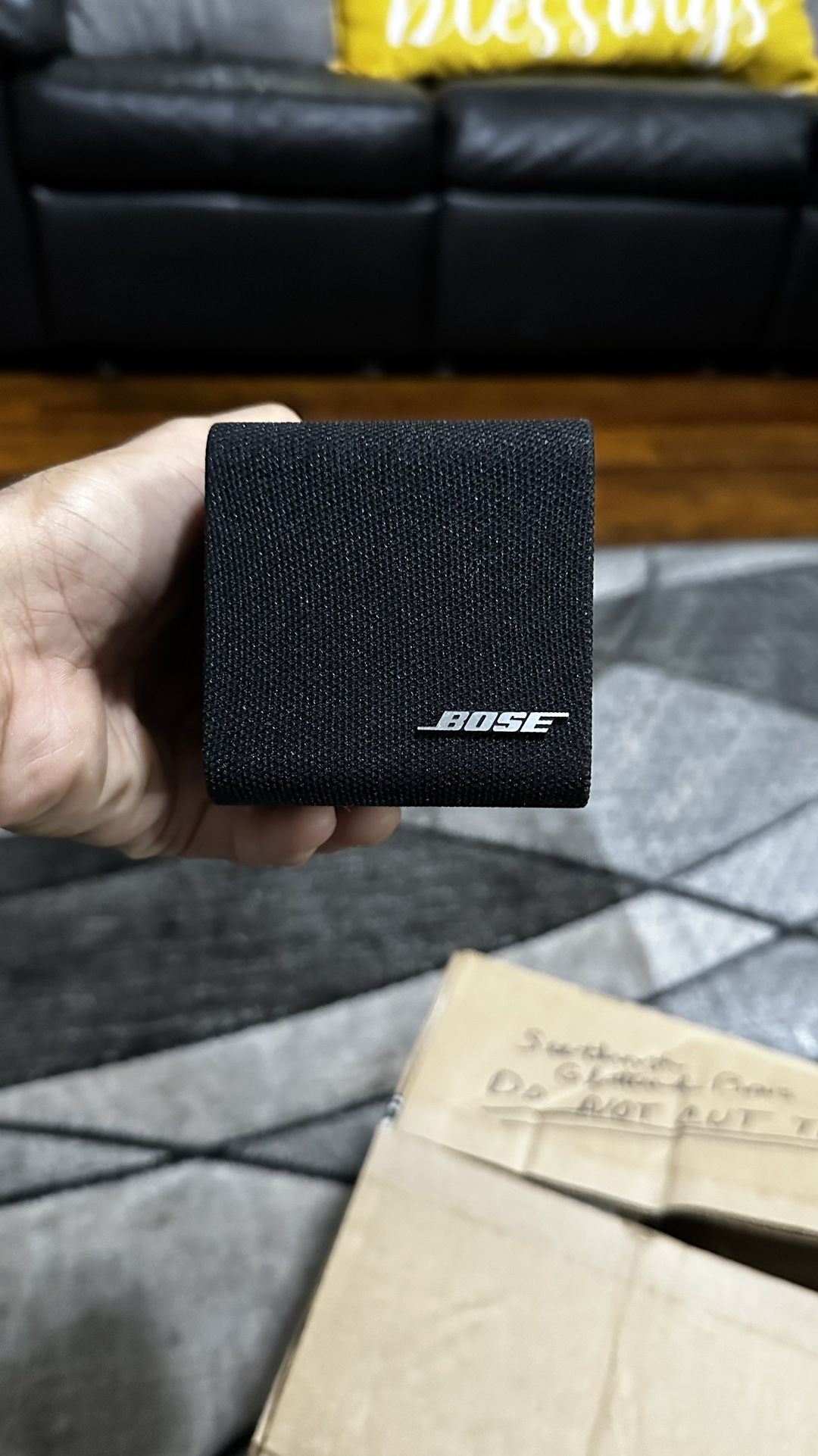 4 Bose Single Cube Red Line Speakers black