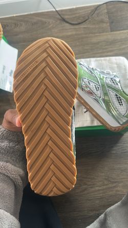 Bottega Green Silver Sneakers