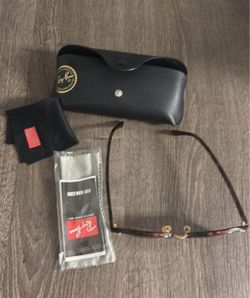 Authentic Ray-Ban Clubround Polarized Sunglasses (Model RB4246) in a classic Tortoise/Gold frame with dark polarized lenses (features the official "Ra