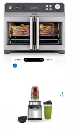Ninja French door air fryer/countertop oven AND nutrí blender w auto IQ