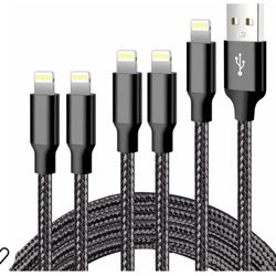 
4.5 out of 5 stars 19,447

iPhone Charger, 5 Pack 3/3/6/6/10FT Apple MFi Certified USB Lightning Cable Nylon Braided Fast Charging Cord Compatible fo