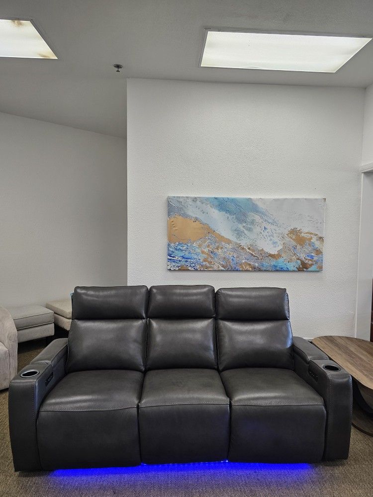 Leather Sofa Greymel 