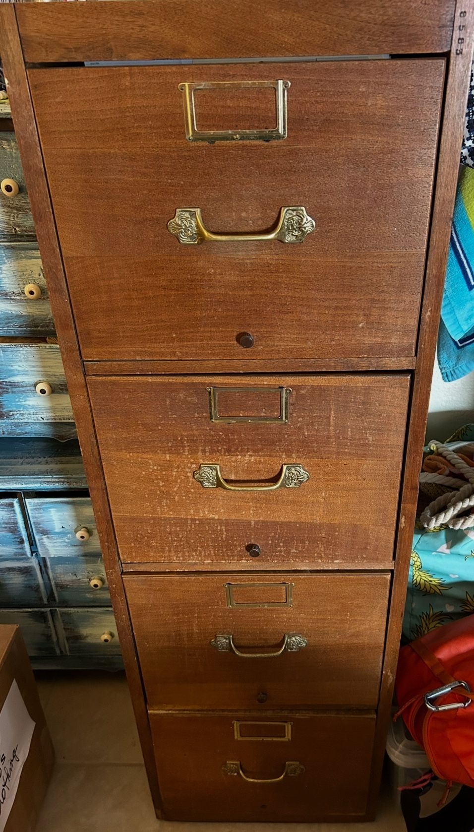 File Cabinet. Heavy Duty Vintage Solid Wood
