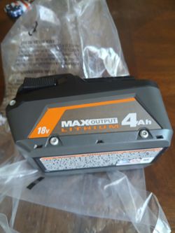 18v ridgid battery max Output 4ah