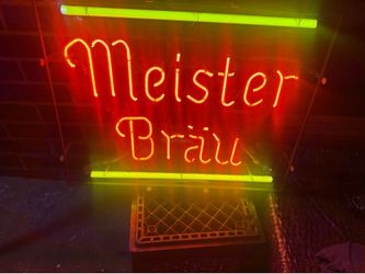 Vintage Meister Brau original Neon Beer Sign – Universal Electric – Works 22x18