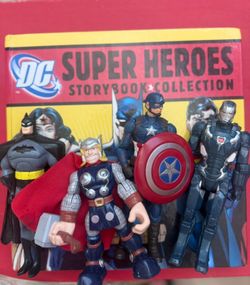 Super Hero Book and Action Figures