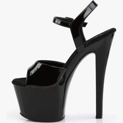 (Black) Pleaser Shoes 7 Inch Heel