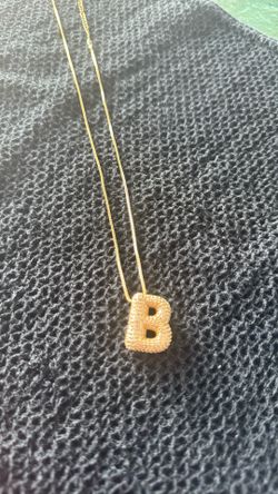 Initial B gold Necklace 