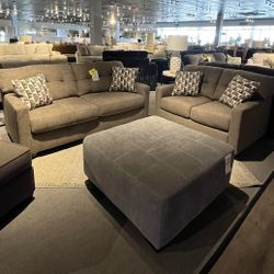 Brown Sofa And Loveseat