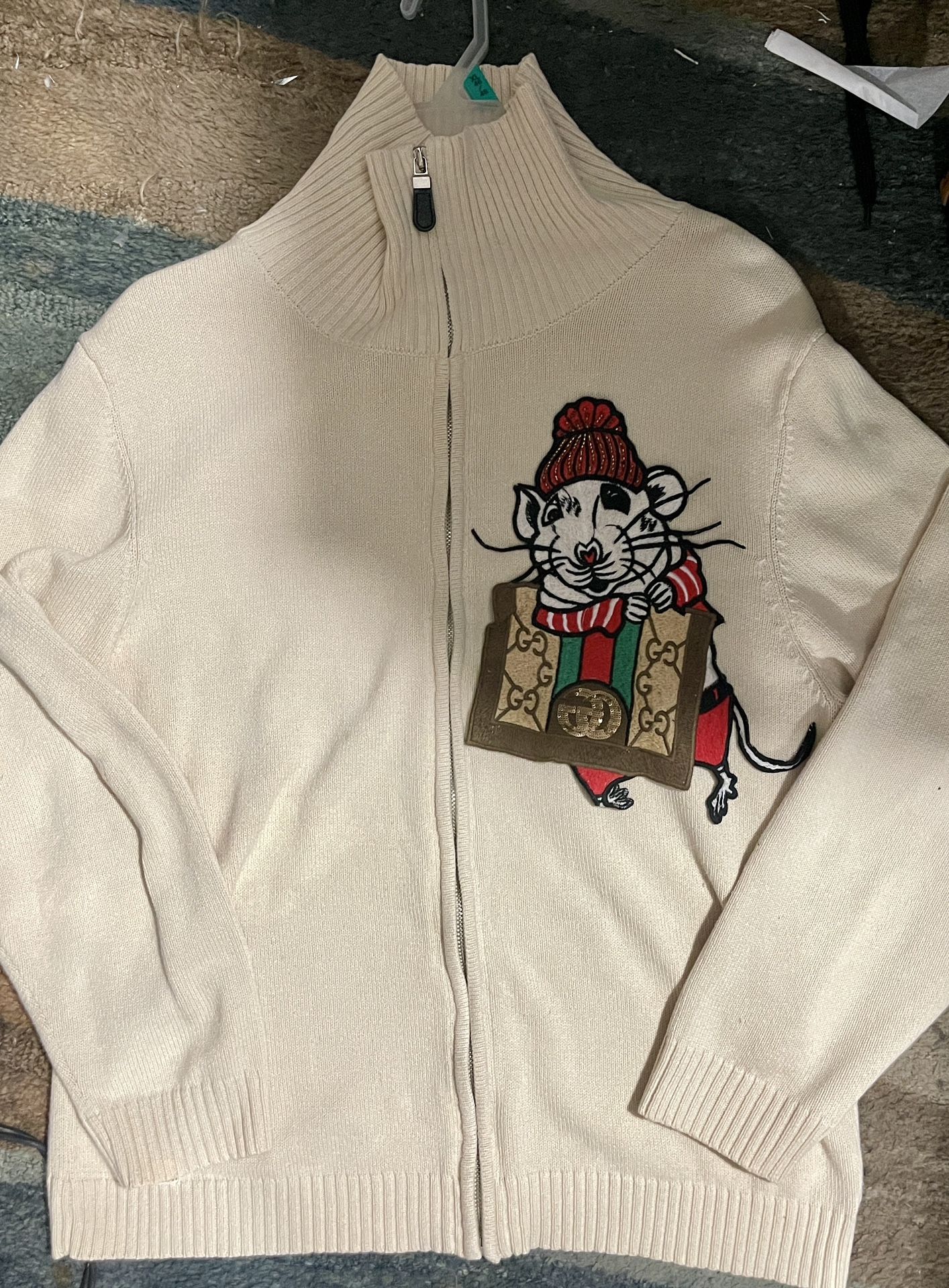 New Mens Medium Luxury Zip Up Cardigan Sweater