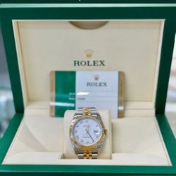 Rolex Datejust 36mm 2017 Box And Card, White with Roman numerals(Please Don't Haggle Price 