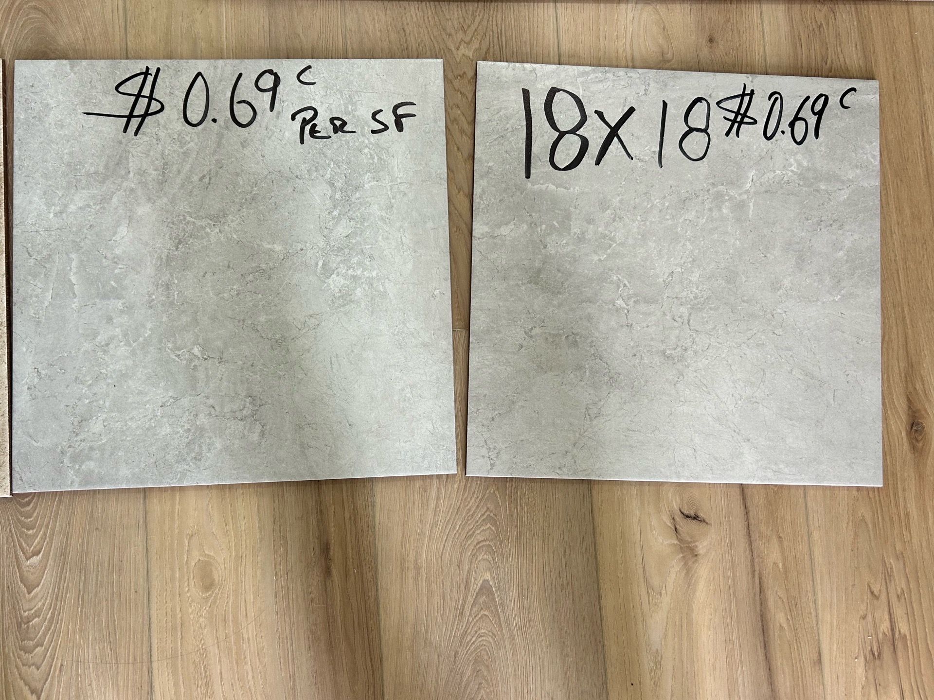 18x18 12x12 tile floor $0.69 per sf only 05/28