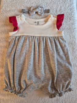 "Baby Gap" Baby Girl Romper with Headband, Size 0-3 mo
