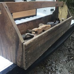 Vintage Tool Box And Tools