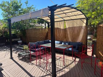Outsunny Pergola Adjustable Sunshade Canopy