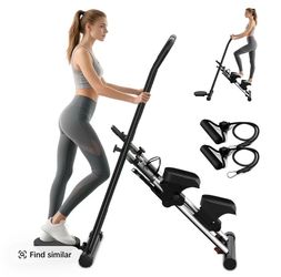 Mini Stair Stepper with Handle Bar and Resistance Bands