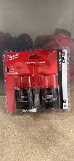 Milwaukee 48-11-2411 M12 12V 1.5 Ah Lithium-Ion Battery - 2 Pack
