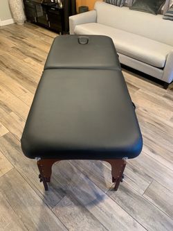 Portable Massage Table with Wood Legs