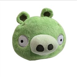 VTG 2010 Commonwealth Toys Angry Birds Green Pig Plush 7" Stuffed Animal