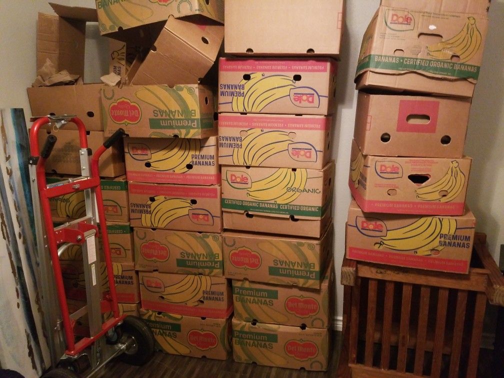 25 Moving Boxes ( Sturdy Banana Boxes From HEB)