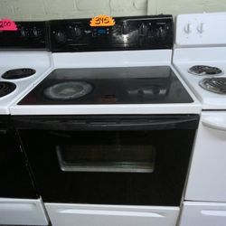 Black And White Whirlpool Glasstop Stove