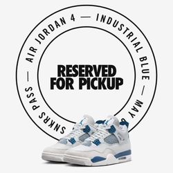 Jordan 4 Retro - Military Blue - Snkrs App Reserved Hit - Size 9.5 - In Hand Today 