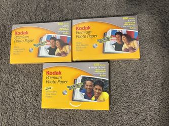Kodak Premium Photo Paper 3 Packs @ 100 Each Satin - New / Sealed 