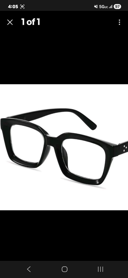 Iboann Oversized Blue Light Computer Glasses for Men Women Anti Eye Strain Anti