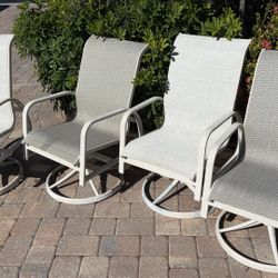 Juego De Sillas De Patio De Metal Giratorias 