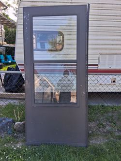 /*/*/*/* BROWN WOODCORE STORM DOOR (242) *\*\*\*\
