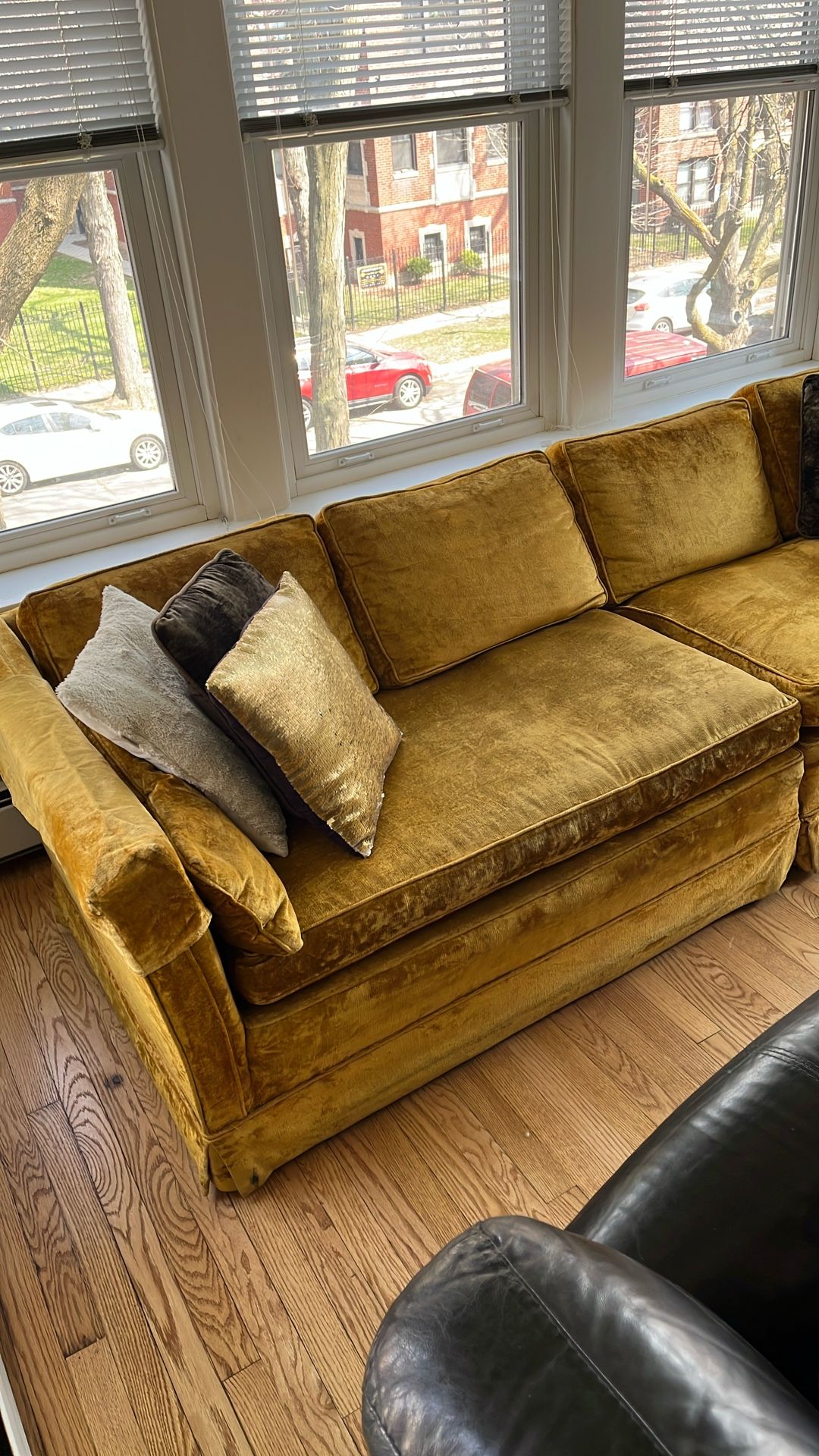 Long Velvet Couch