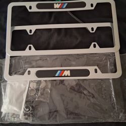 Bmw Silver License Plates Frames Both For $20