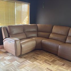 Leather Reclining Couch 