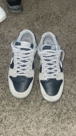 Grey/Black/White Nike Dunks w/ REFLECTIVE LACES