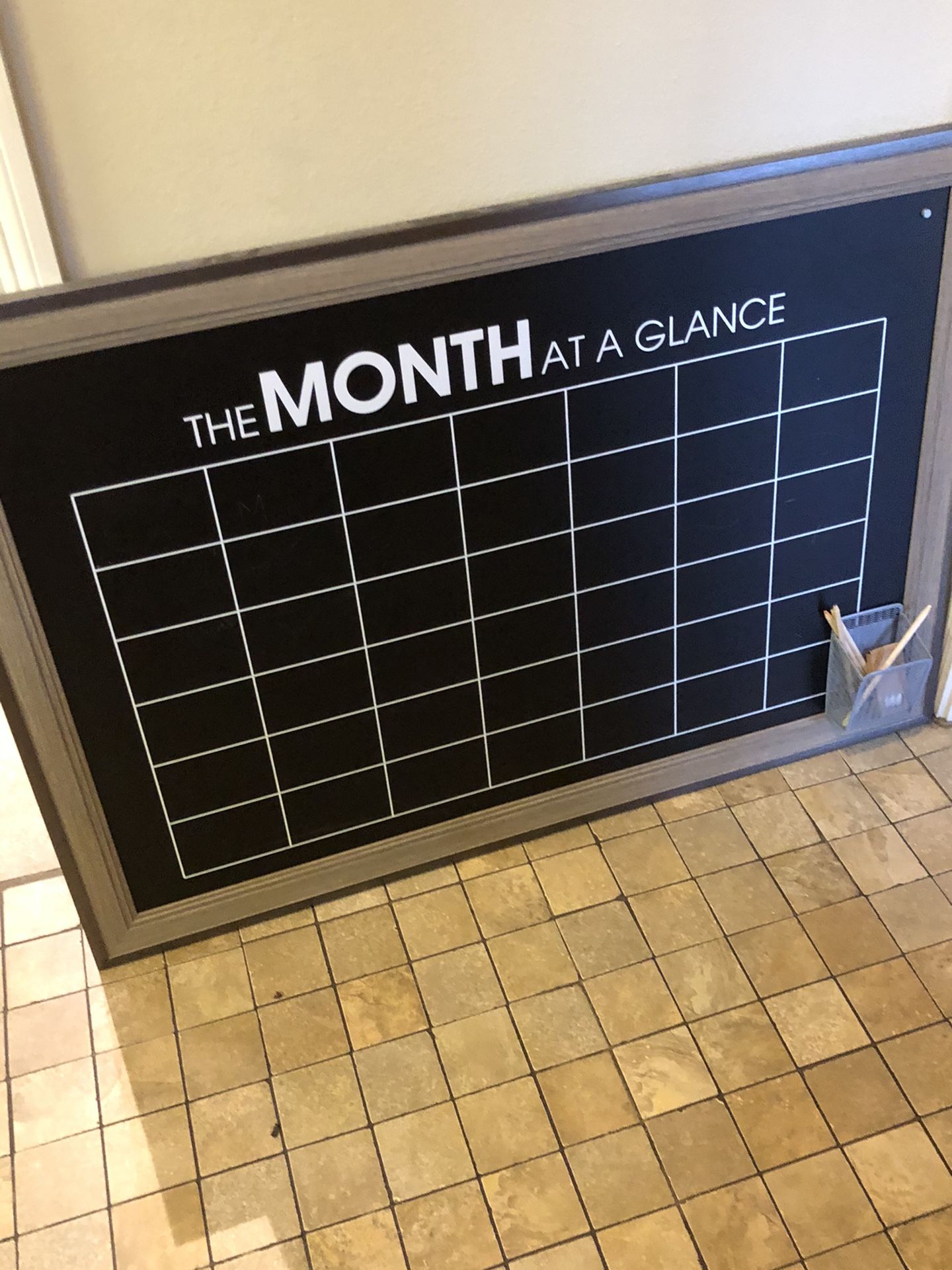 Chalkboard monthly planner