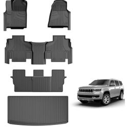 AOMSAZTO Floor Mats & Cargo Liner - 2022 2023 2024 2025 Jeep Wagoneer