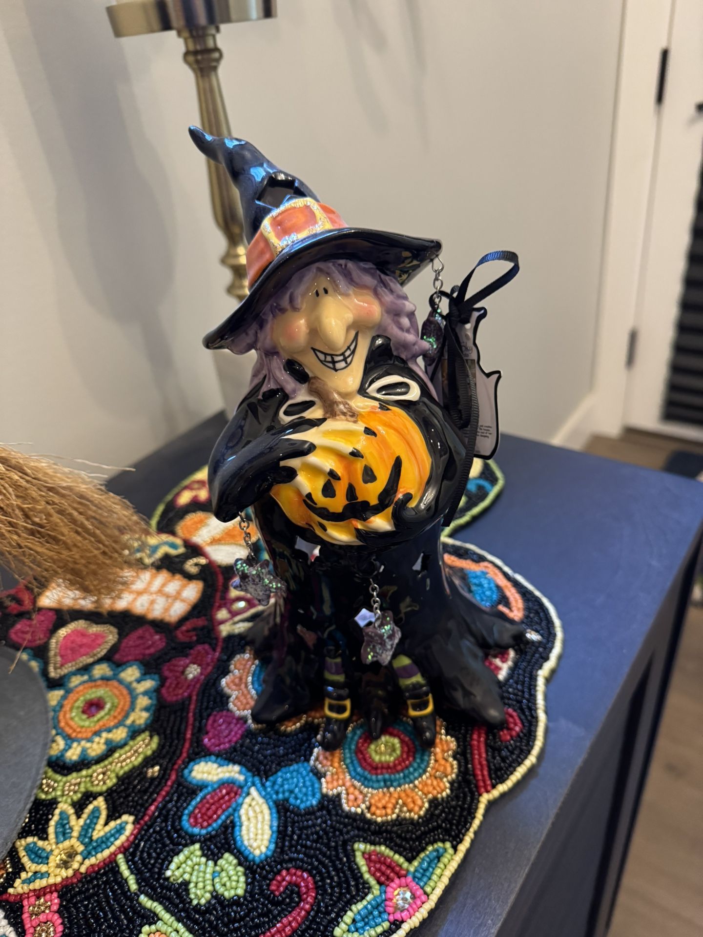 Halloween Witch Blue Sky Clay works 