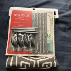 opalhouse design with jungalow 72” x 72” shower black and white shower curtain with hooks