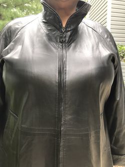 Plus Size 2x - Women's leather coat