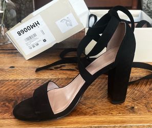 Size 8 Black Strappy Heels