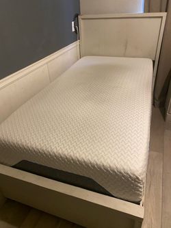 twin (2) beds with 1 nightstand