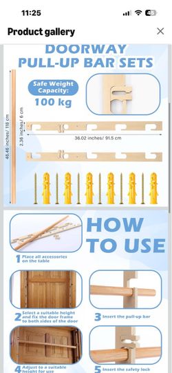 Doorway pull up bar