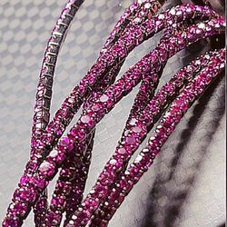 Elastic Violet Pink Bangle Bracelet 