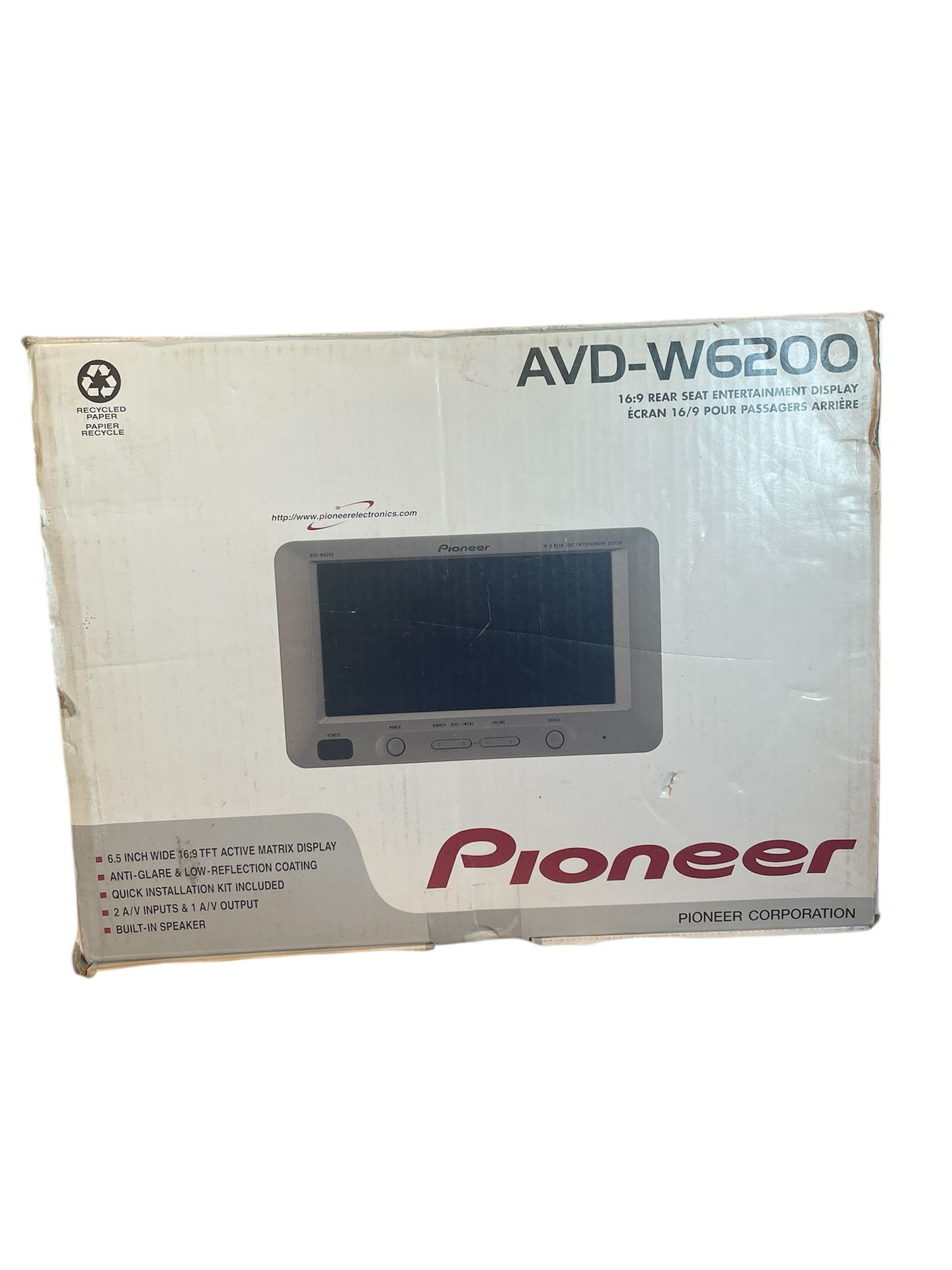 PIONEER AVD-W6200 REAR SEAT VIDEO MONITOR *CLASSIC*