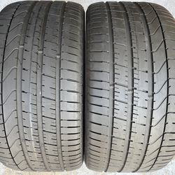 Two Tires 325/35/22 Pirelli P Zero Like New With 95-99% Left Excellent Pair Mercedes GLE 63