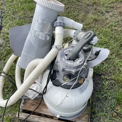 Intex Sand Filter With Skimmer Adapter For Above Ground Pool