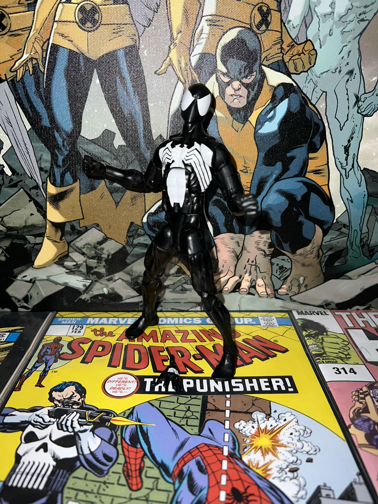 MARVEL LEGENDS Black Suit SPIDERMAN 6” Sandman BAF Wave Symbiote 