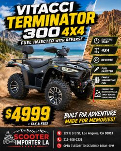 🔥 Vitacci Terminator 300 Fuel Injected 4X4 ATV 🔥