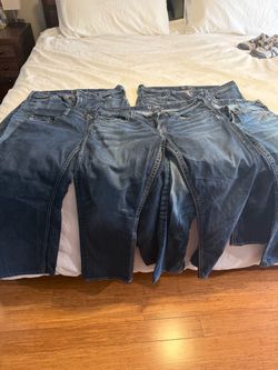 Lot of 4 Men's Blue Denim Jeans