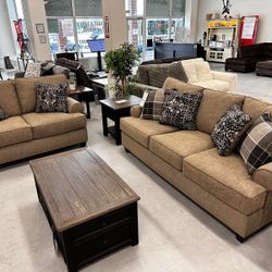 2 Pcs Living Room Set Sofa and loveseat 